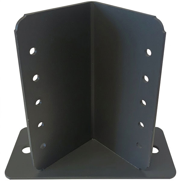 MINUTEX Angolare Portapilastri MM90X90X180X4 Base MM200X90X3 Grafite - MINUTEX